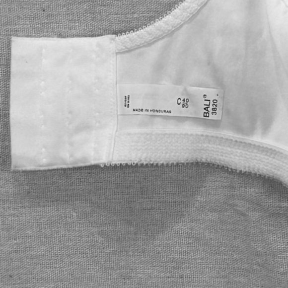 Bali Double Support Wireless Bra White Size 40C - Picture 4 of 4